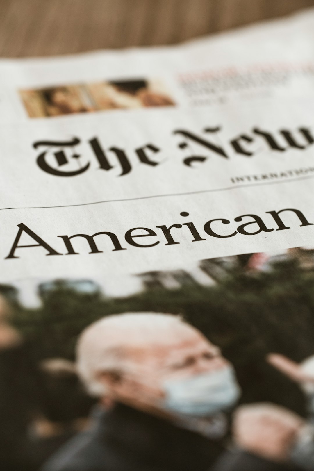newspaper headlines close up